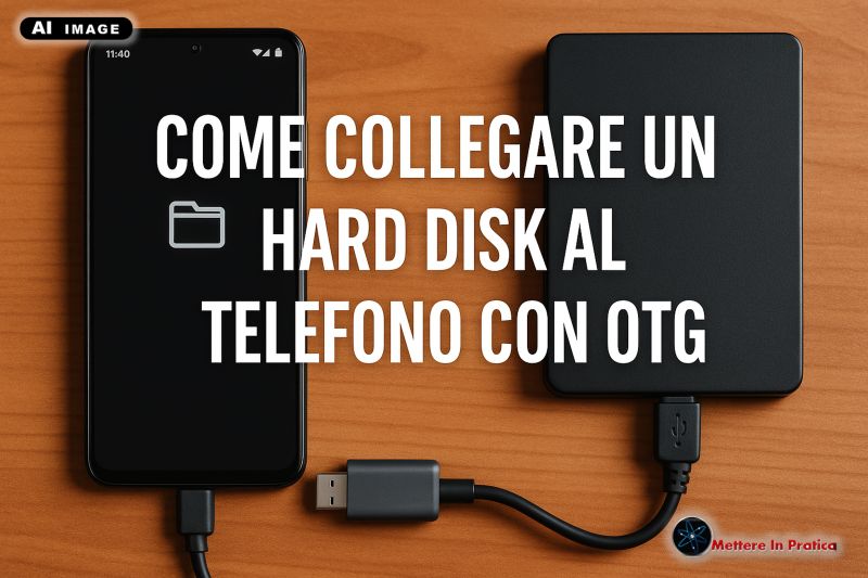 Come faccio a collegare un hard disk al telefono con un OTG?