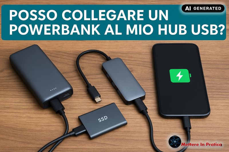 Posso collegare il powerbank al mio hub USB-c?